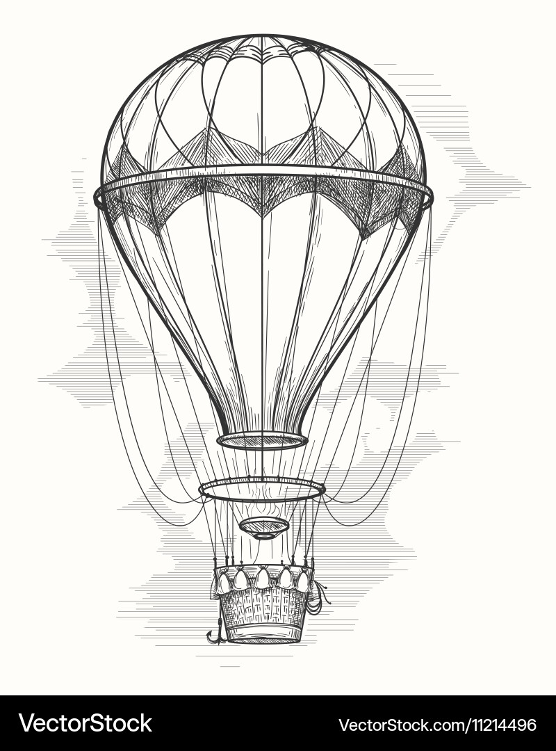 hot balloon drawing