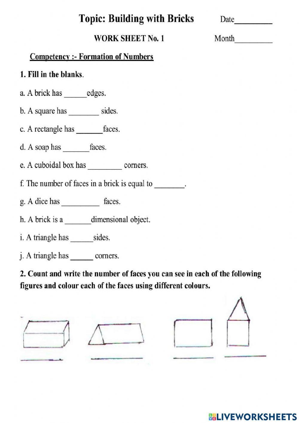 class iv maths worksheet