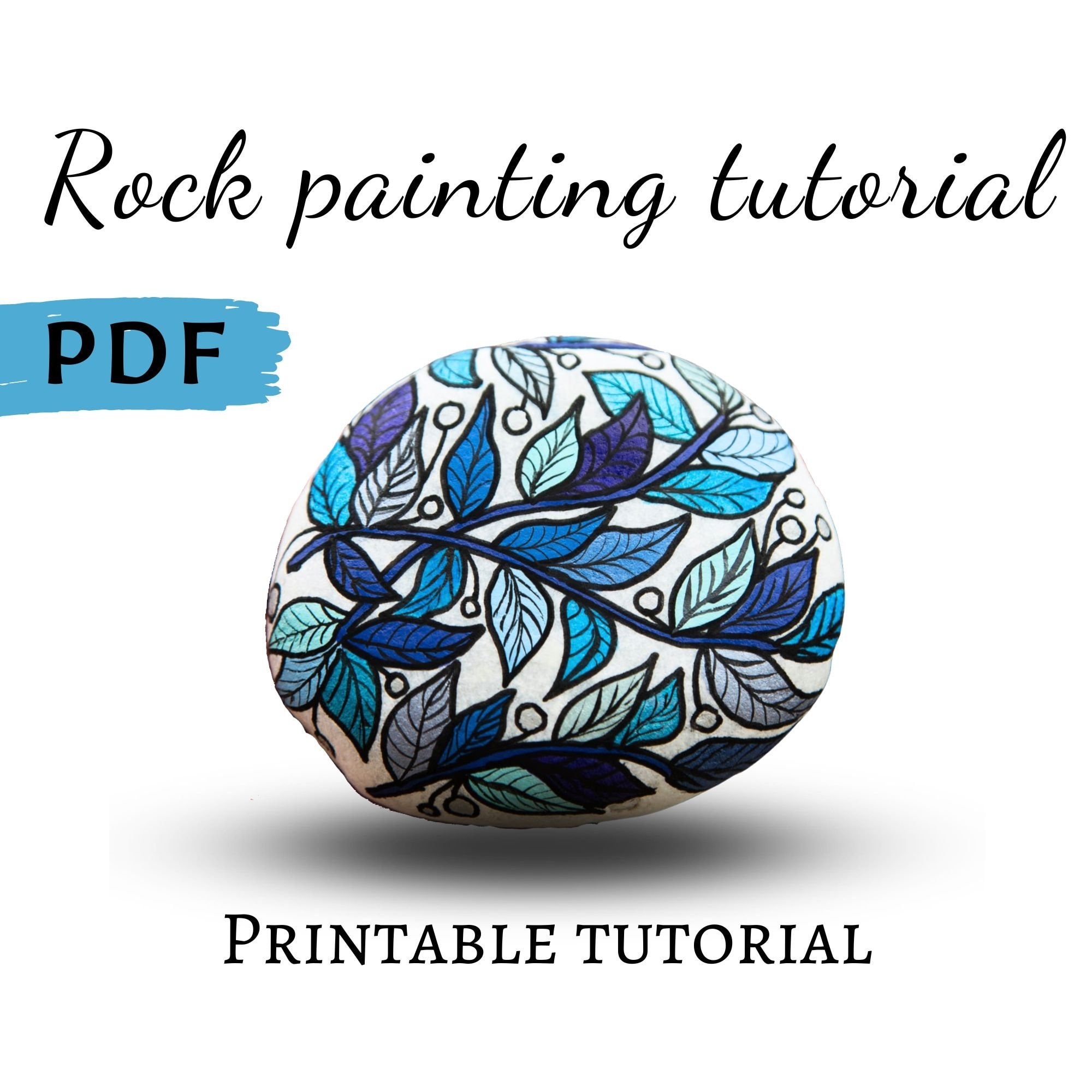 Rock Painting Tutorial Printable Tutorial Hand Painted Rocks 