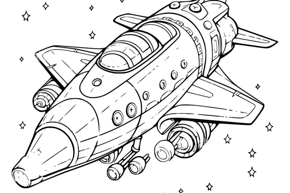 Rocket Coloring Pages Stock Vector Images Alamy