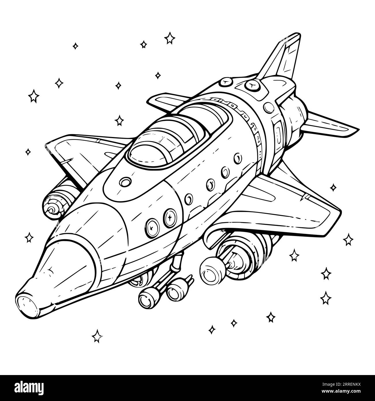 Rocket Ship Coloring Page Printable Hi res Stock Photography And 