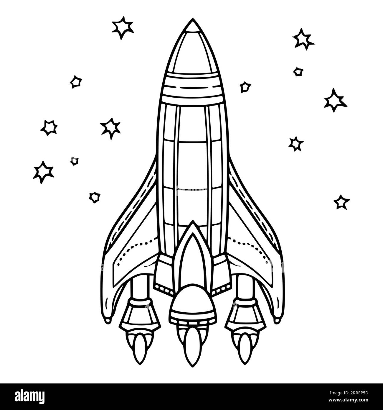 Rocket Ship Coloring Page Printable Hi res Stock Photography And 