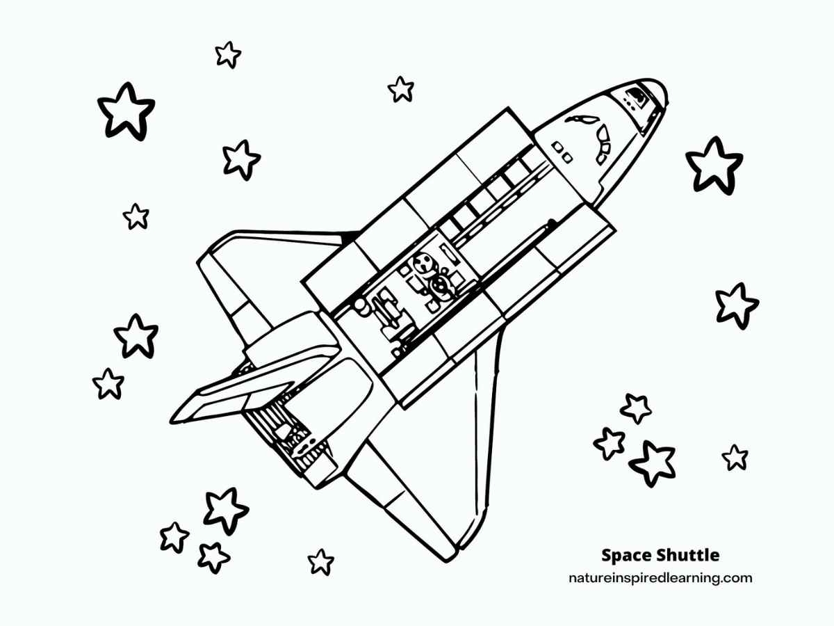 color your own rocket ship