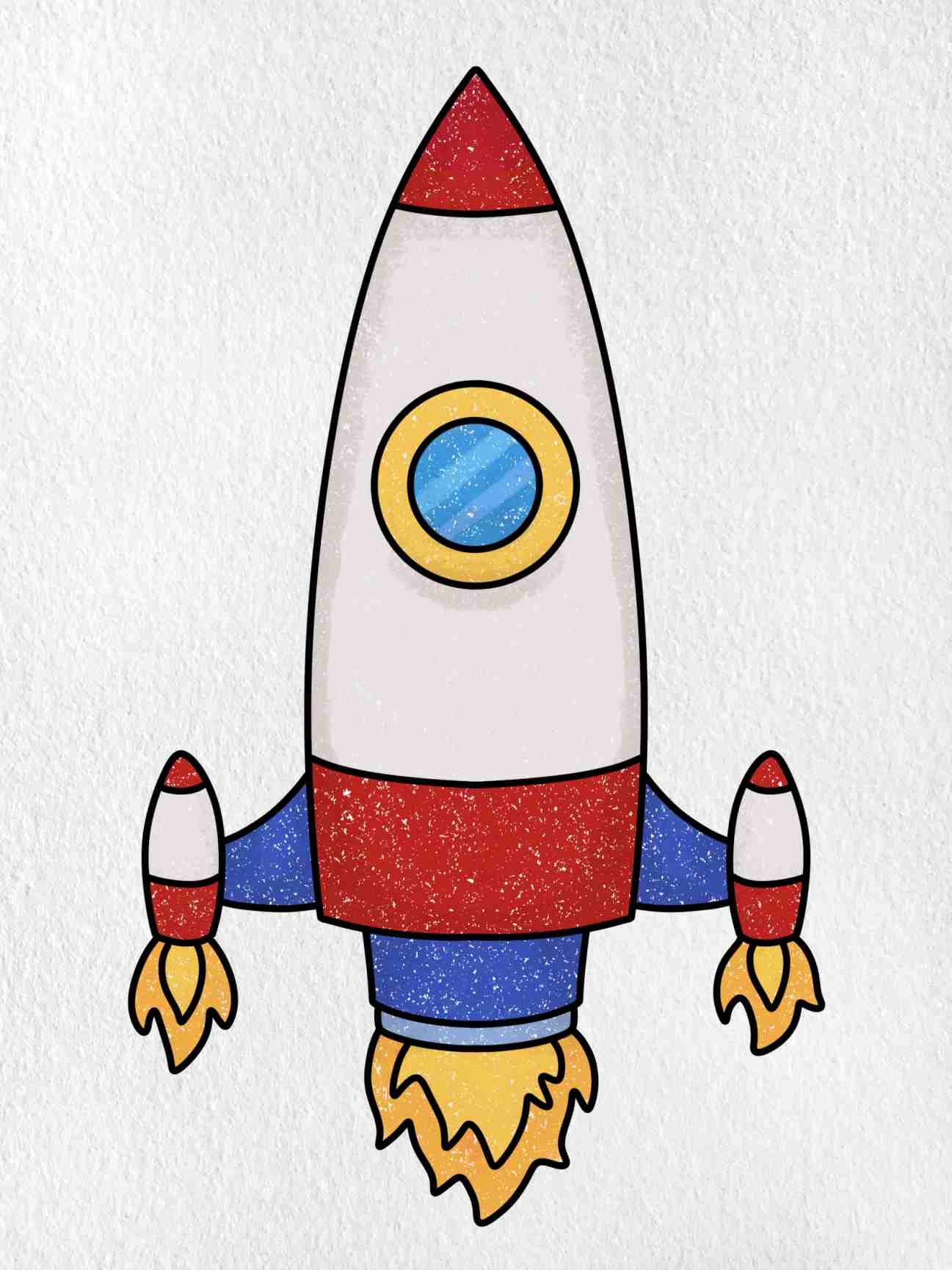 Rocket Ship Drawing easy HelloArtsy