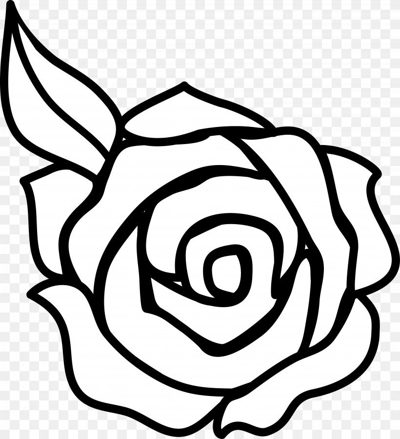 Rose Outline Drawing Clip Art PNG