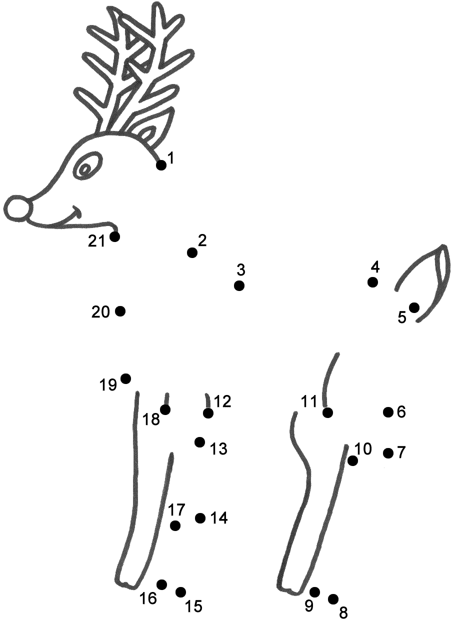 Rudolph The Red Nosed Reindeer Connect The Dots Count By 1 s Christmas 