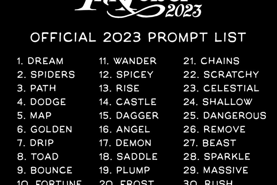 Rules U0026 Prompts Inktober