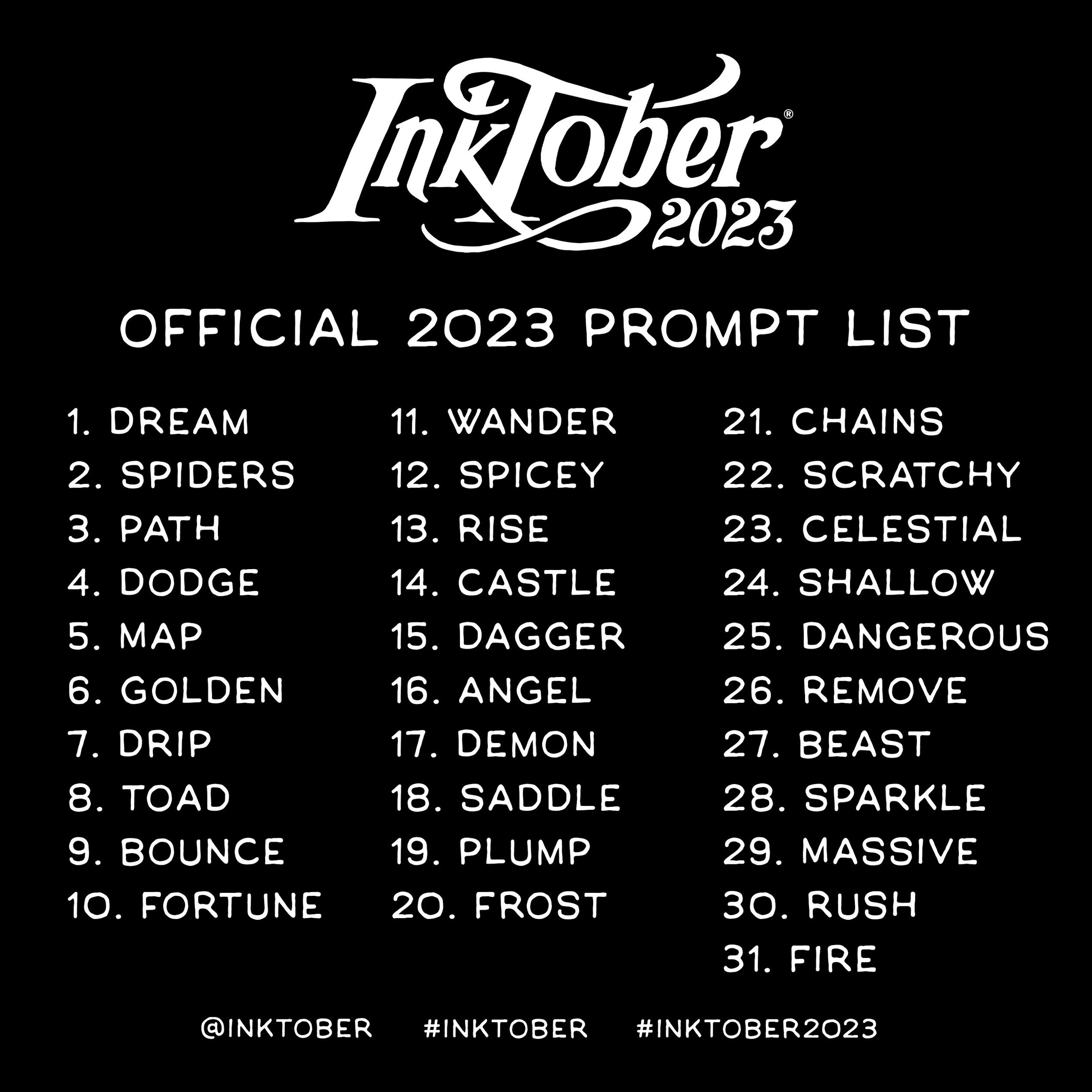 Rules U0026 Prompts Inktober