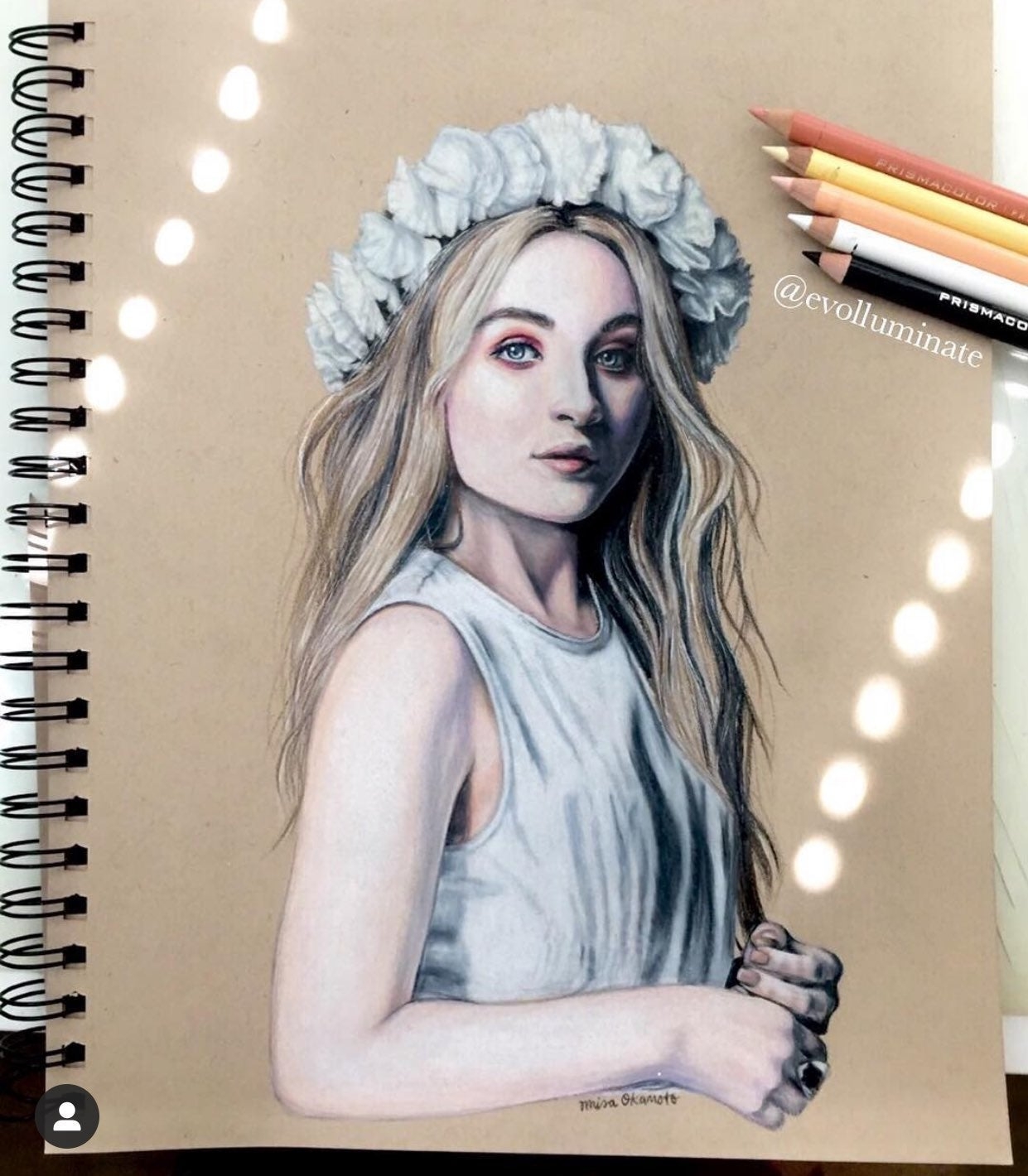 Sabrina Carpenter Flower Crown Art Drawing Supplies