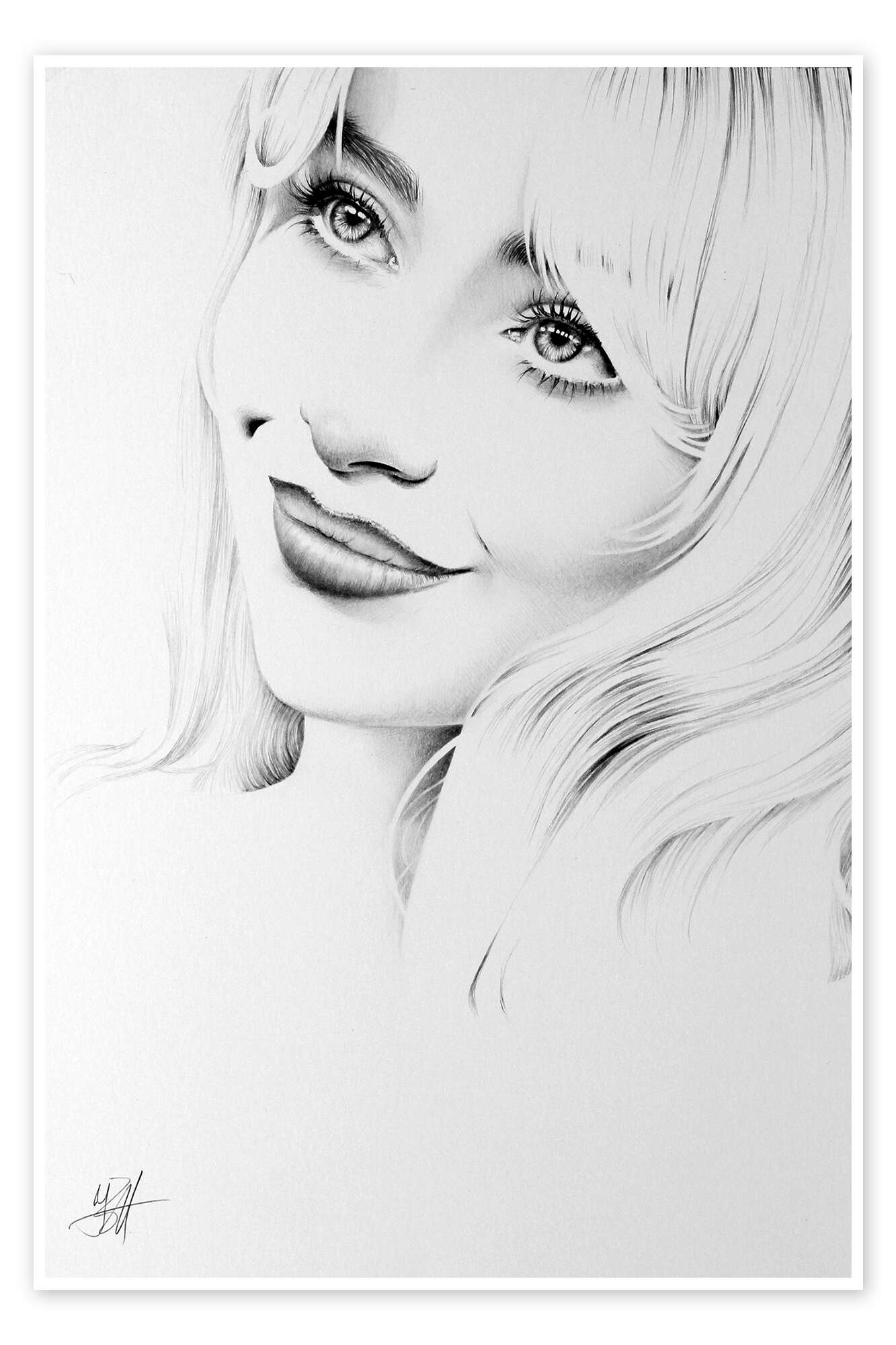 Sabrina Carpenter Portrait Print By Ileana Hunter Posterlounge