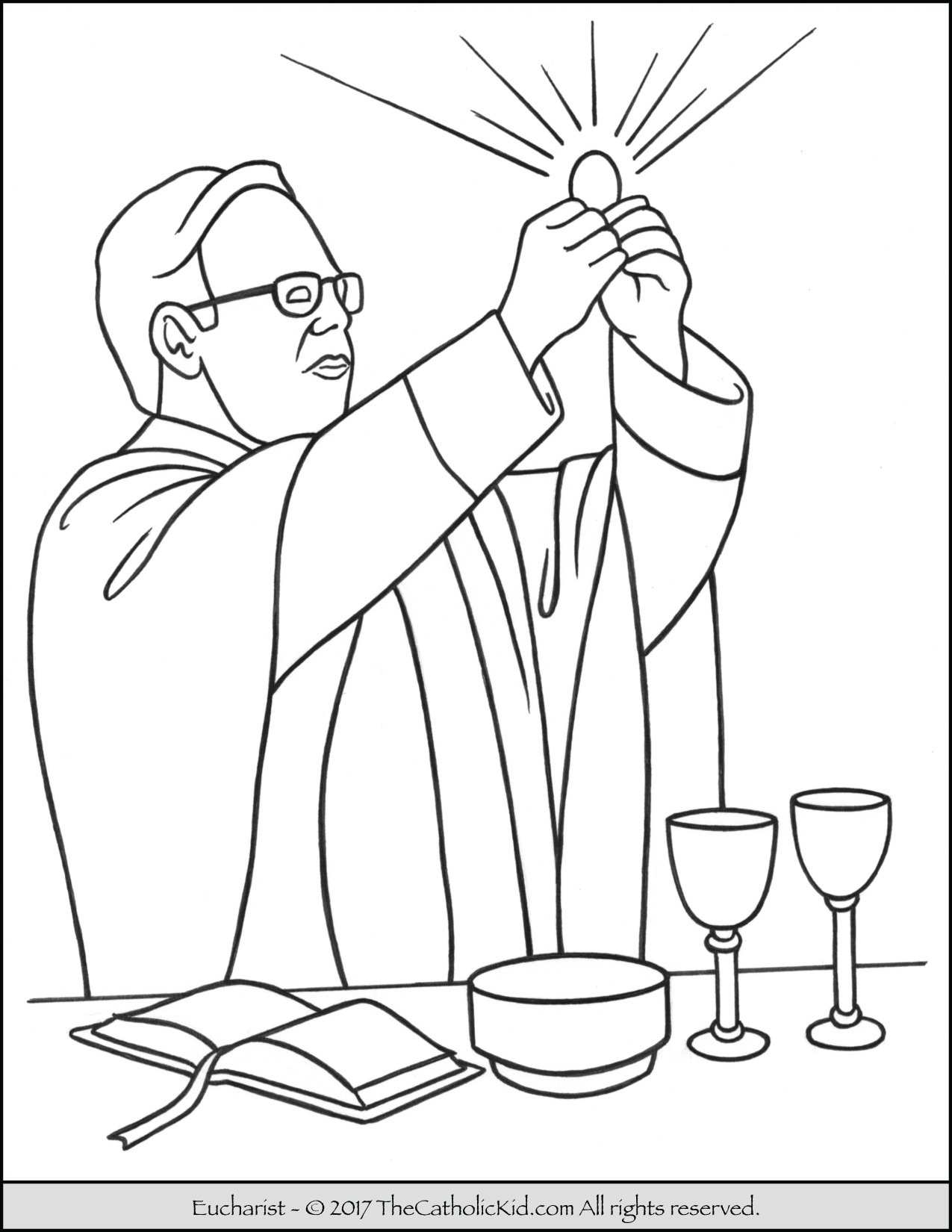 Sacrament Of The Eucharist Coloring Pages Download Pack TheCatholicKid