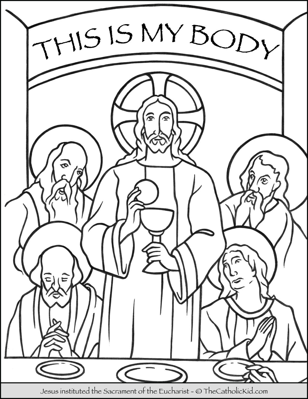 Sacrament Of The Eucharist Coloring Pages Download Pack TheCatholicKid