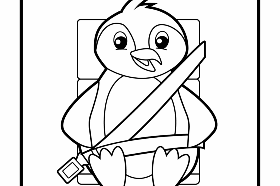 Safety Coloring Printable For Kids Wear A Seatbelt Pics4Learning