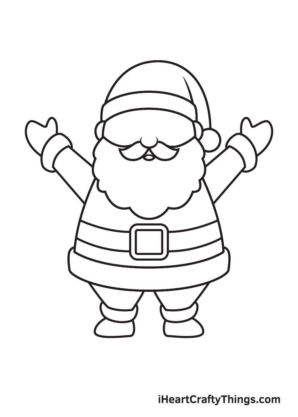 Santa Claus Drawing How To Draw Santa Claus Step By Step