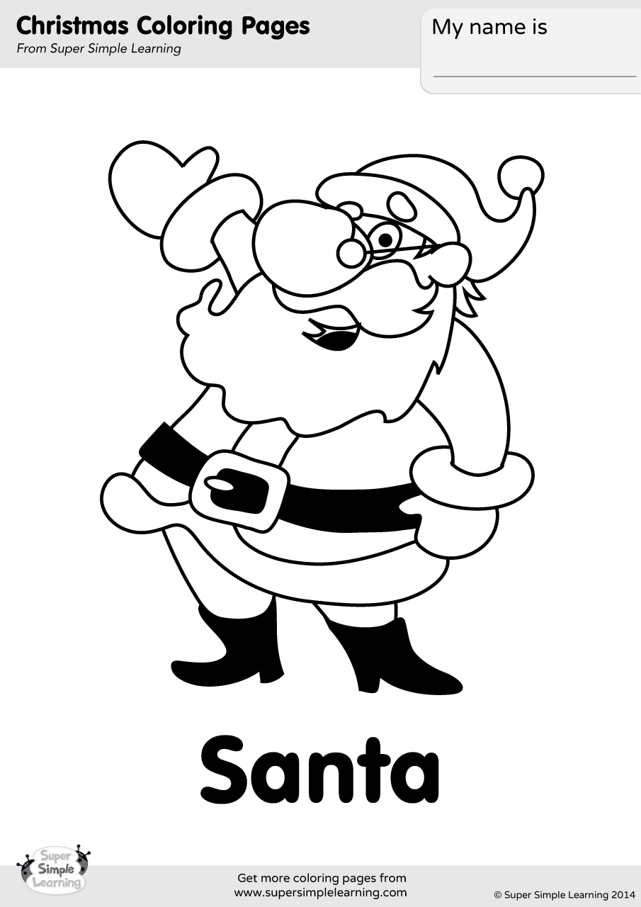 santa color sheet