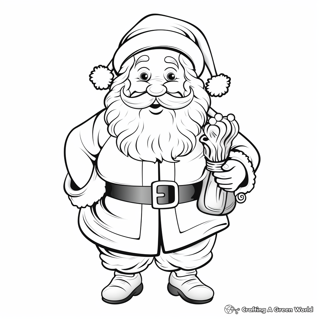 Santa Coloring Pages Free U0026 Printable 