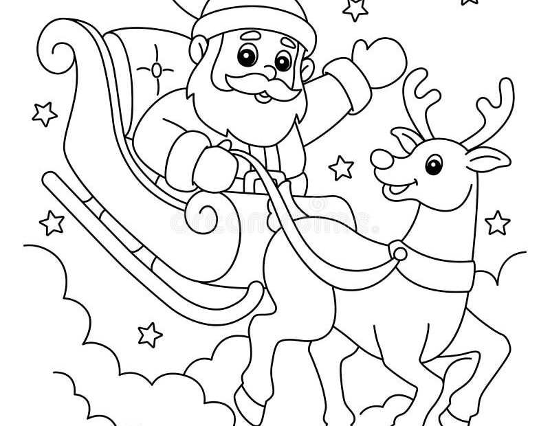 Santa Colouring Page Stock Illustrations 1 052 Santa Colouring Page Stock Illustrations Vectors U0026 Clipart Dreamstime