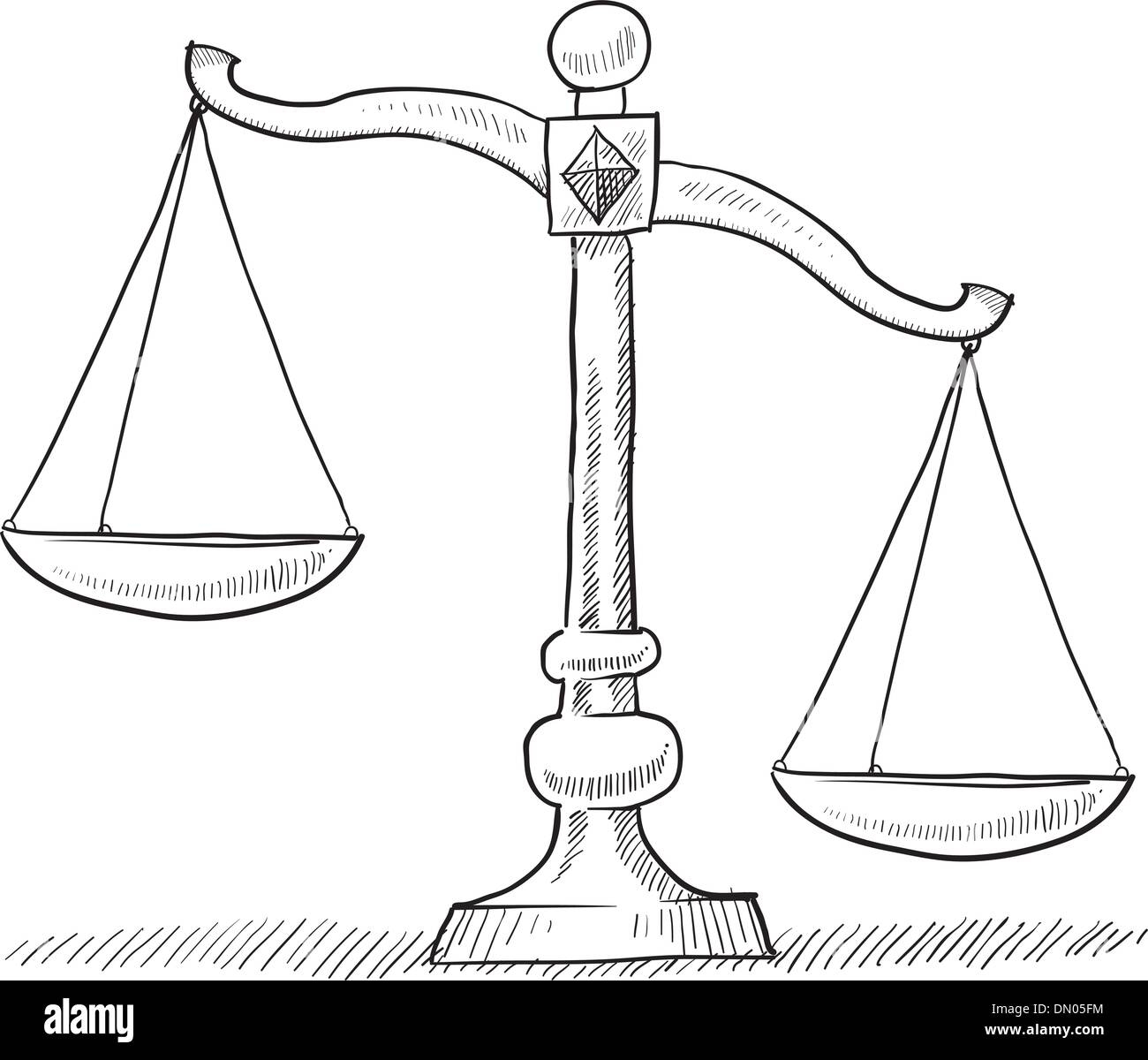 Scales Of Justice Sketch Hi res Stock Photography And Images Alamy