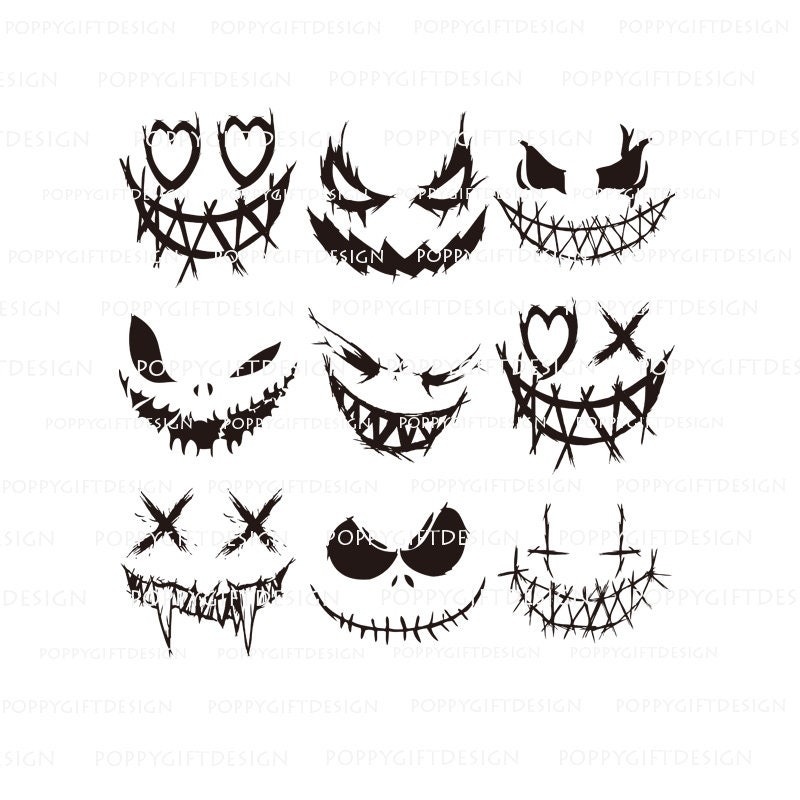 Scary Clown Svg Eyes Clipart Bundle Halloween horror PNG Jpg EPS Svg Files For Cricut Clown Clip Art Svg Bundle svg For Shirts Etsy