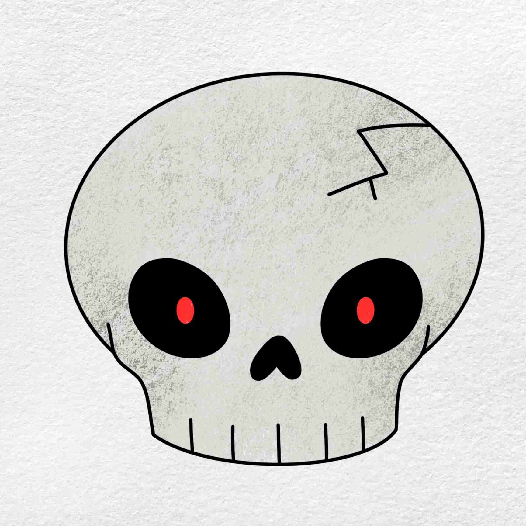 Scary Skull Drawing HelloArtsy