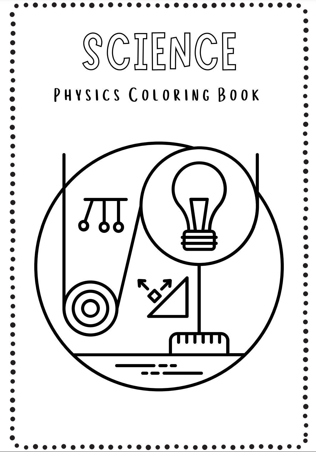 Science Series Physics Coloring Book For Kids Etsy