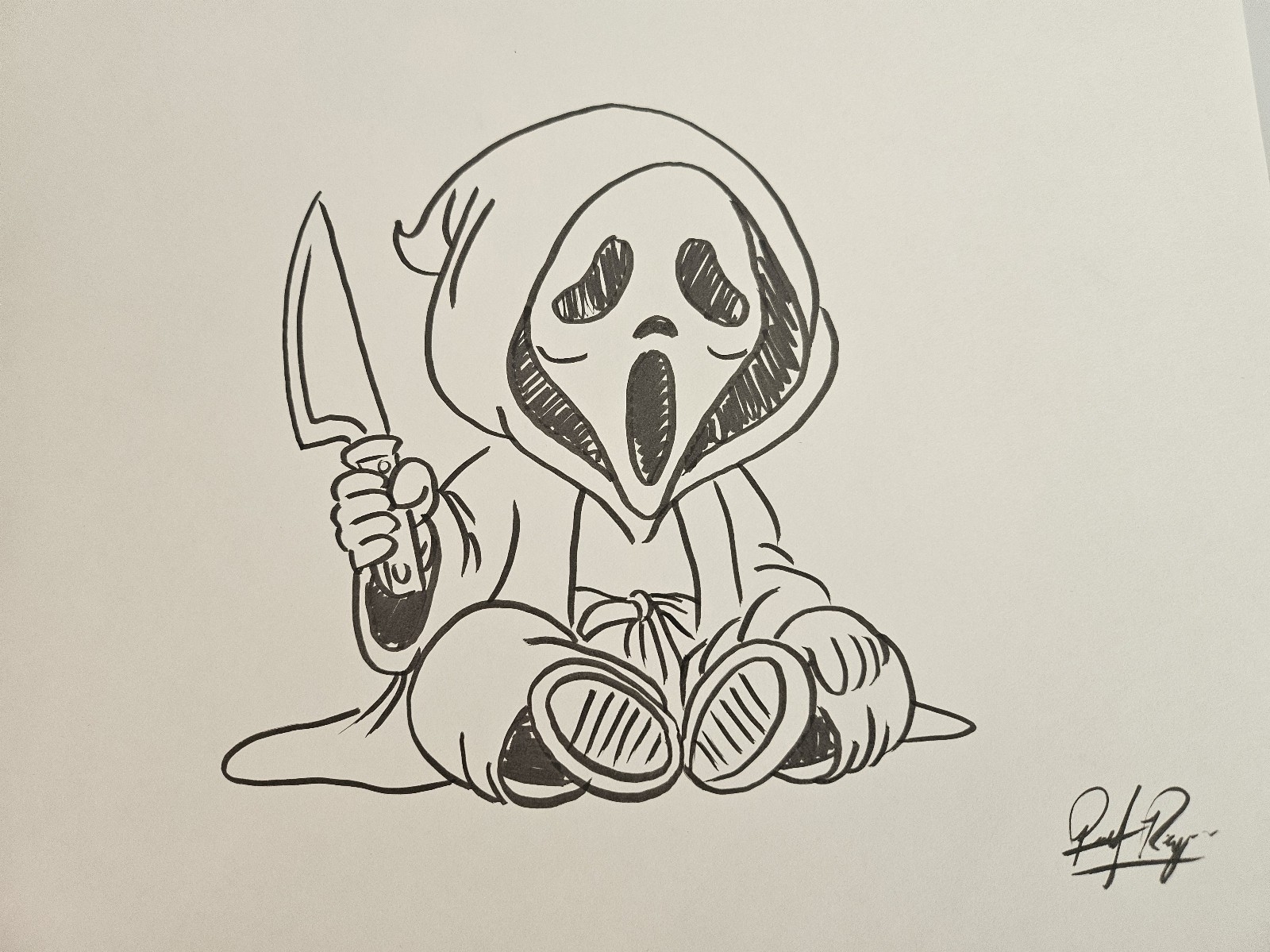 scream drawing