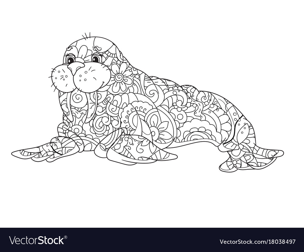 walrus coloring sheet
