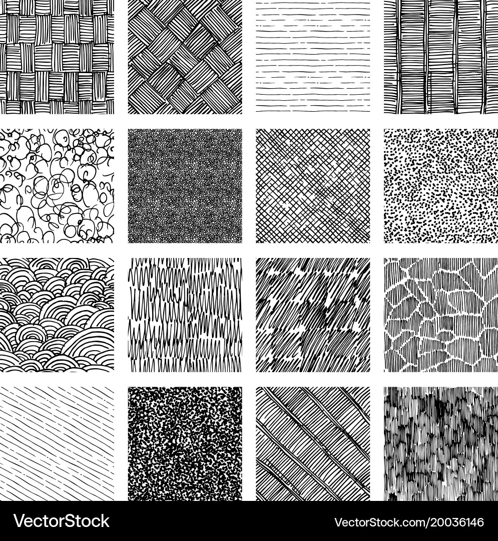 Seamless Pattern Of Rough Hatching Grunge Texture Vector Image