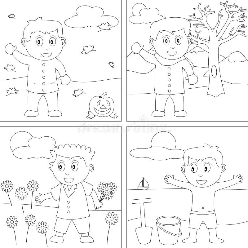Seasons Coloring Stock Illustrations 717 Seasons Coloring Stock Illustrations Vectors U0026 Clipart Dreamstime