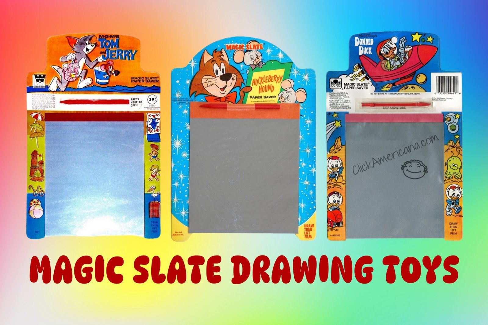 See The Vintage Magic Slate Drawing Toys With Characters Like 
