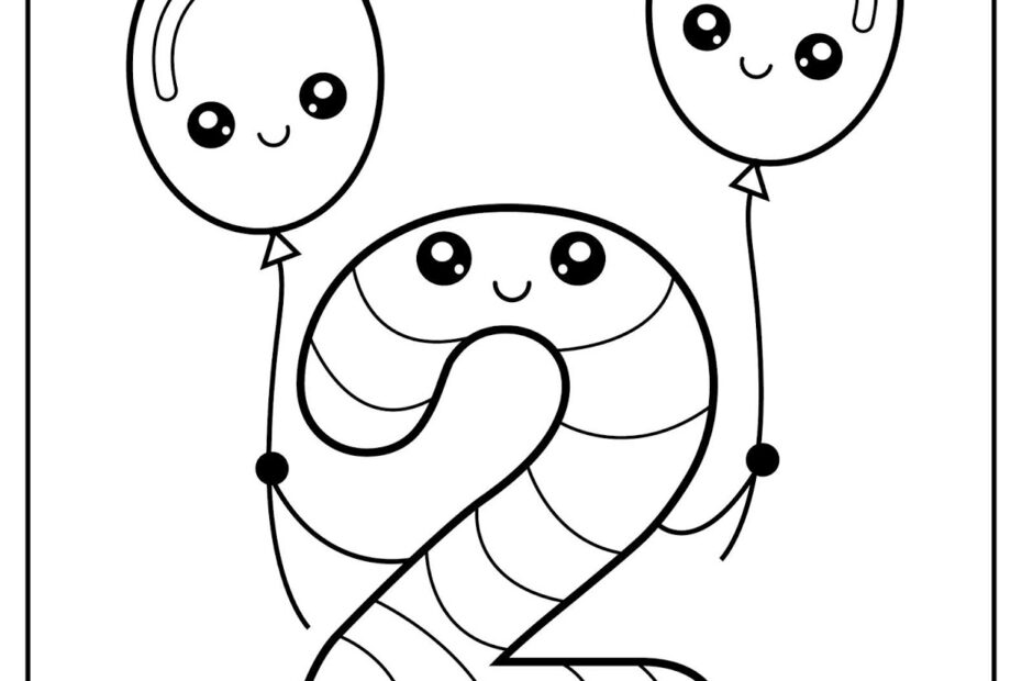 Set Of 123 Kawaii Coloring Pages