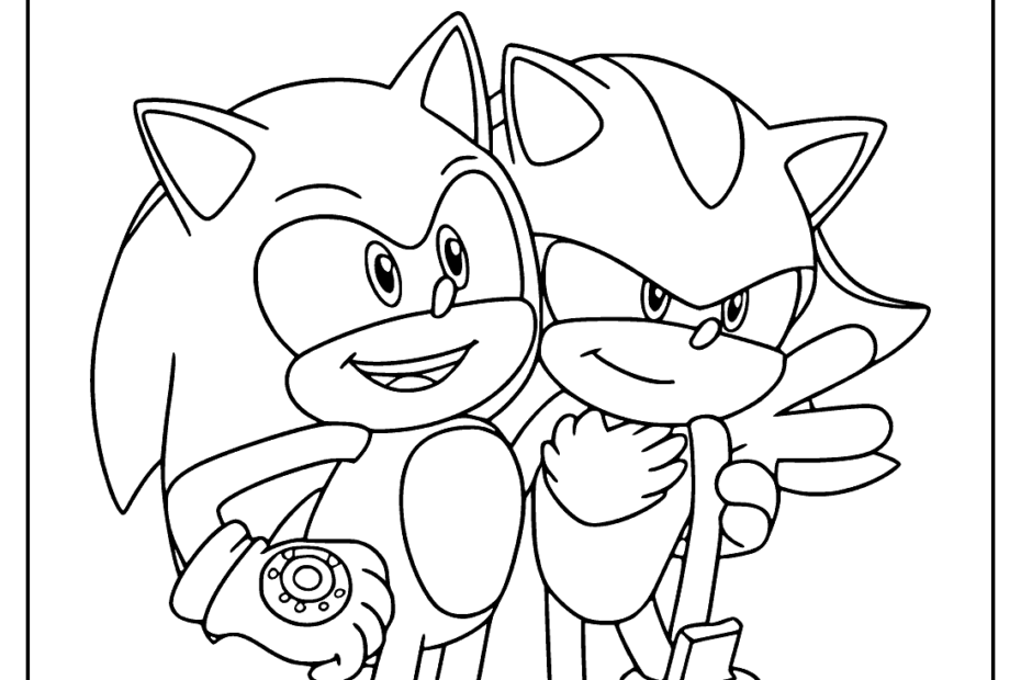 Shadow Sonic Coloring Page Sketch Repo