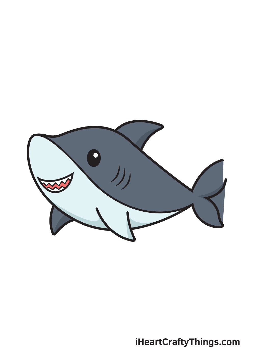 Shark Drawing How To Draw A Shark Step By Step