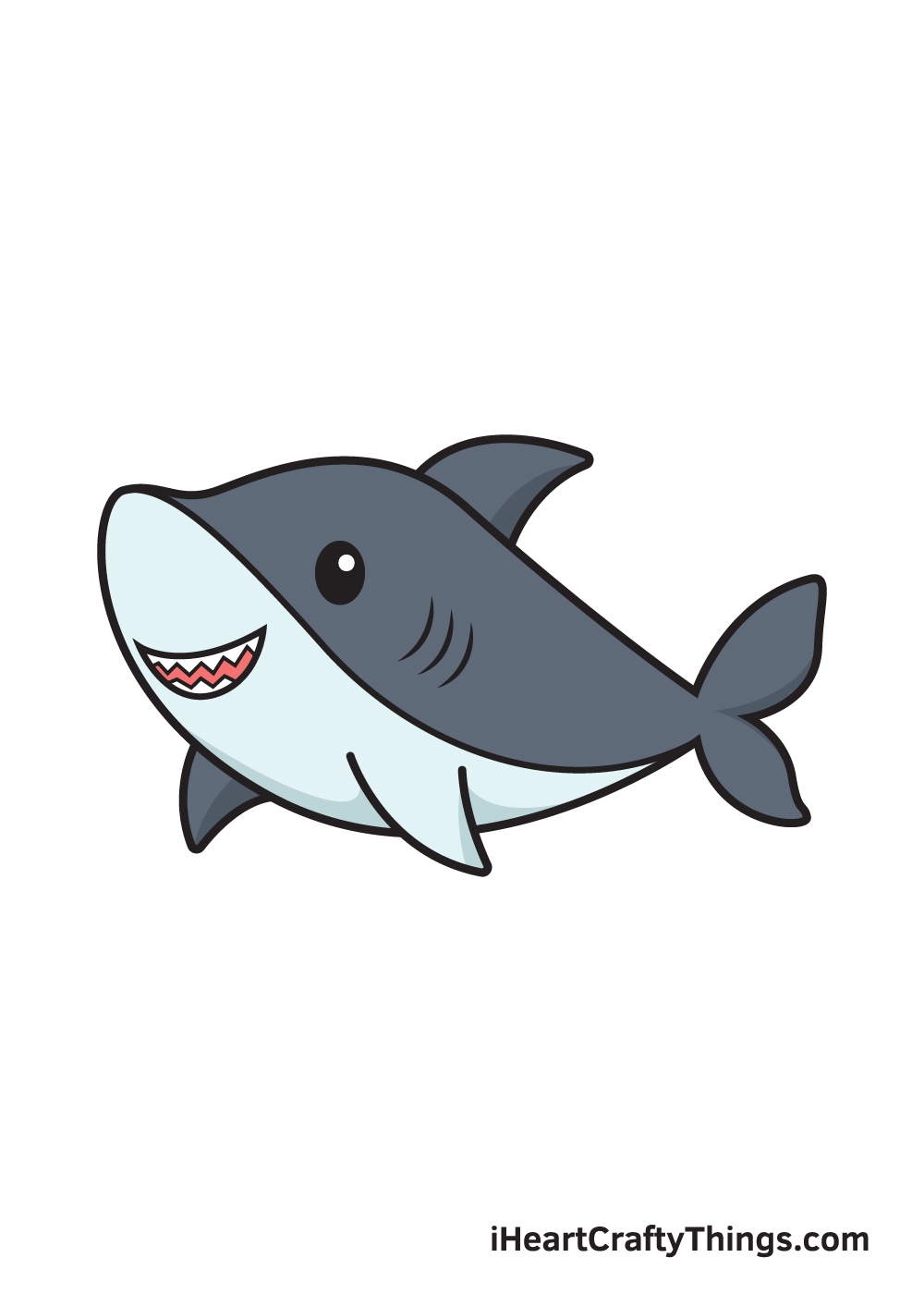 Shark Drawing How To Draw A Shark Step By Step