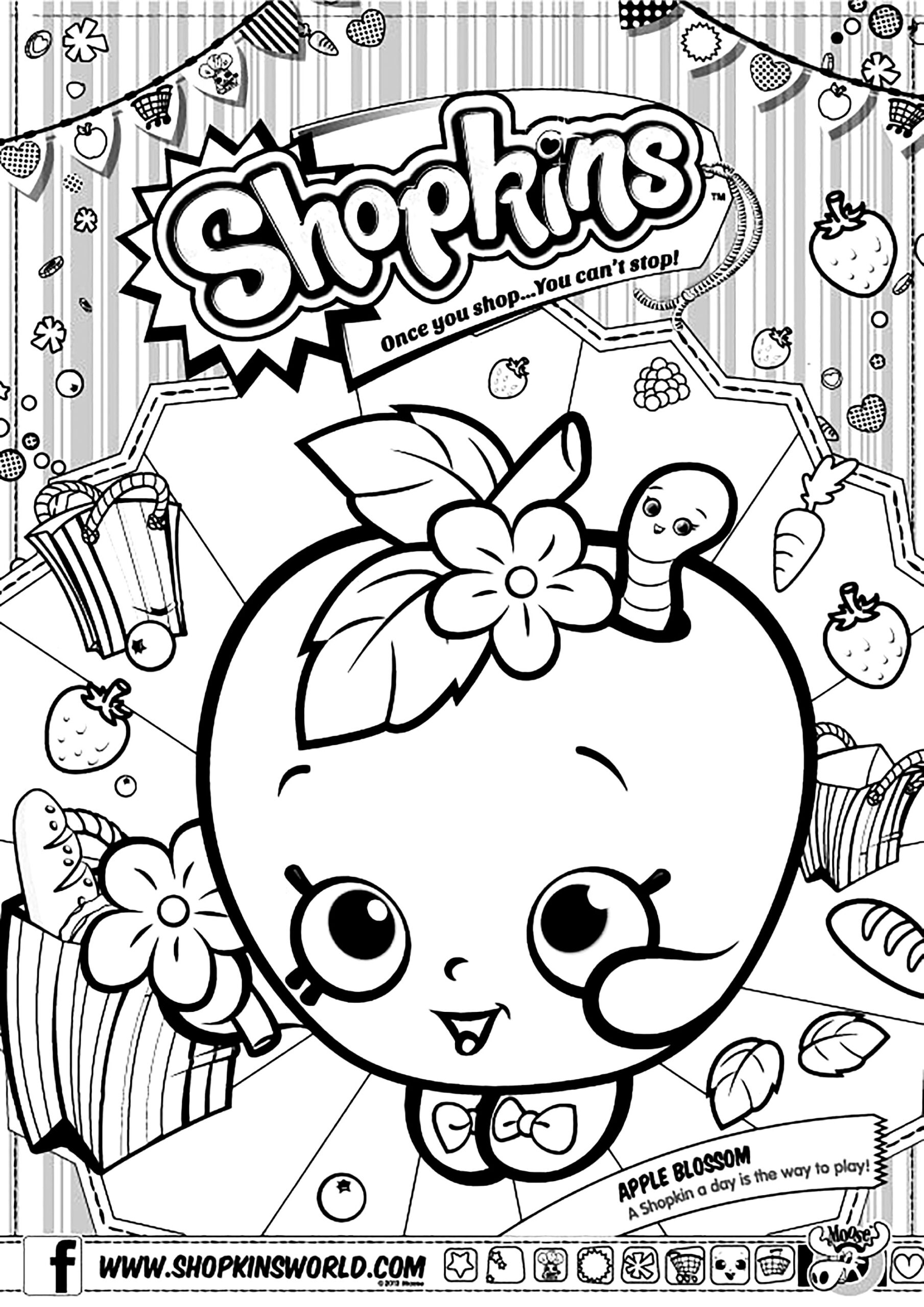 free coloring pages shopkins