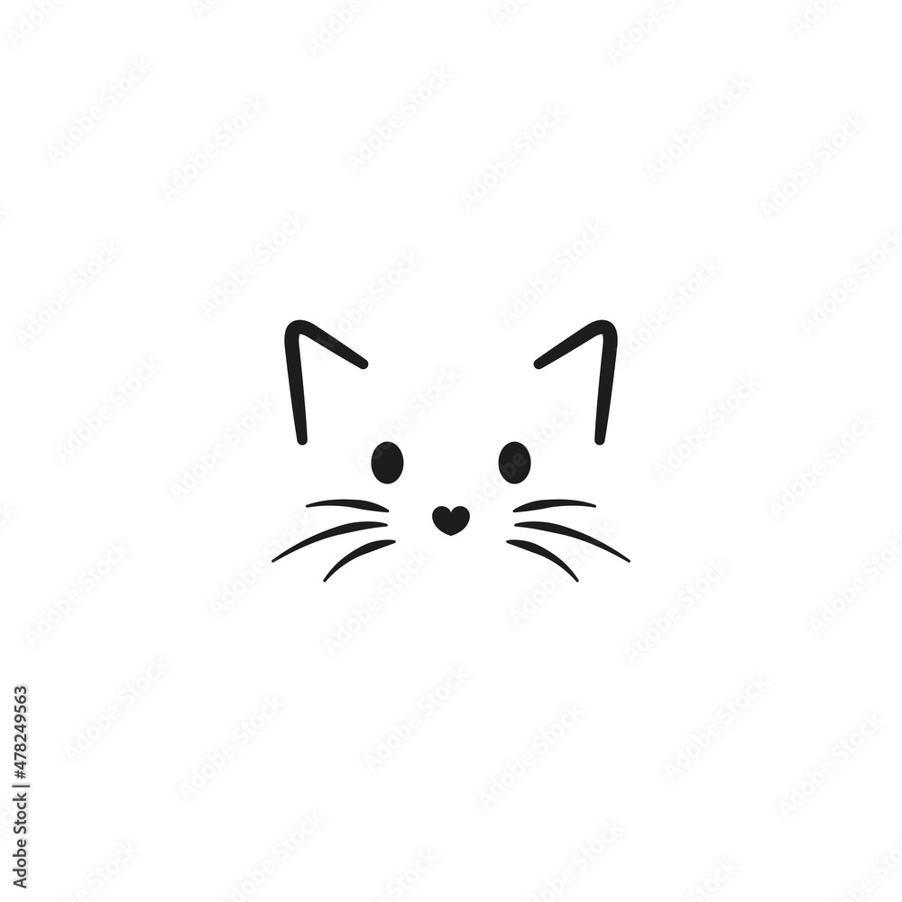 simple cat face drawing