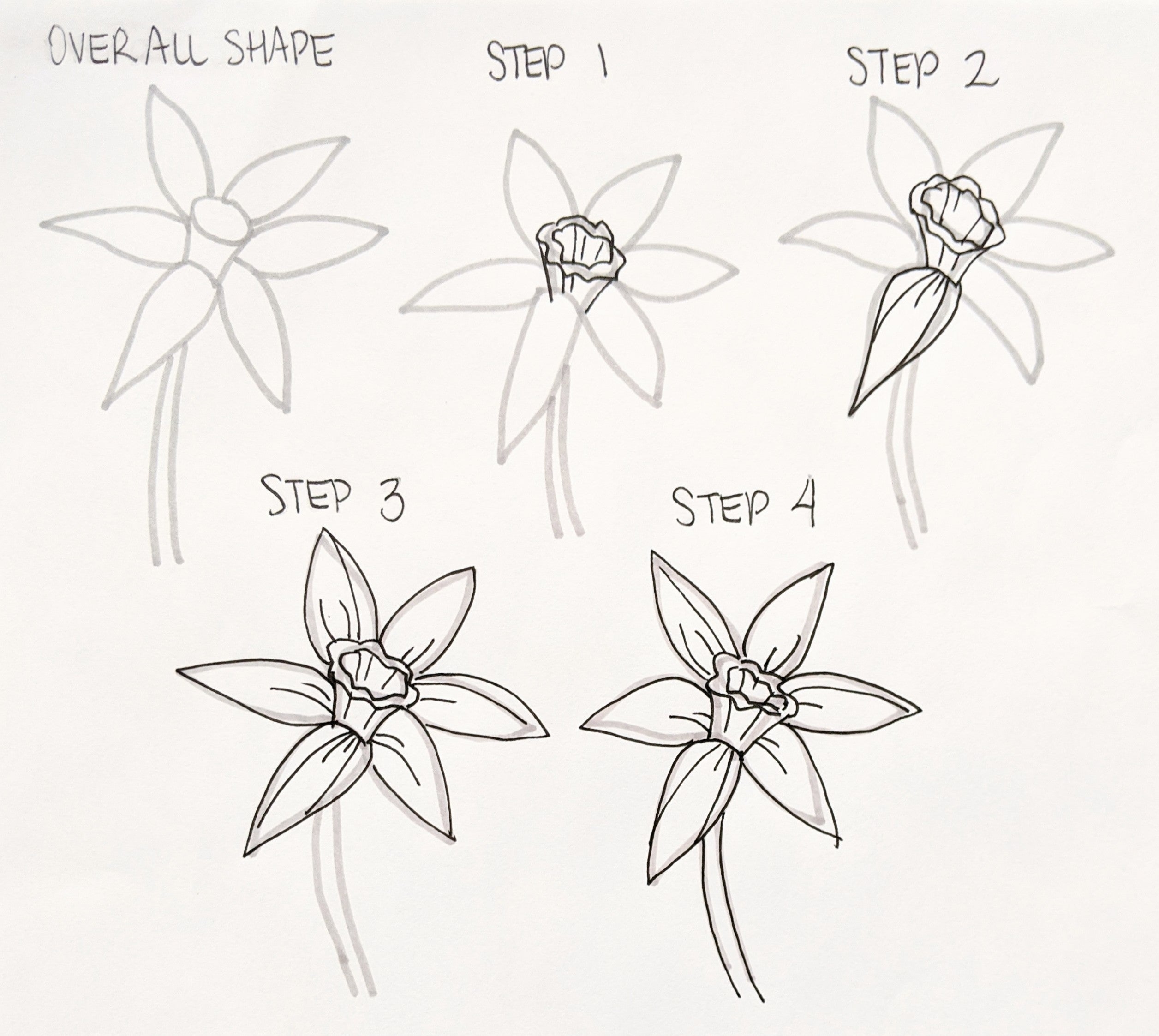 Simple Spring Flower Tutorial Zebra Pen