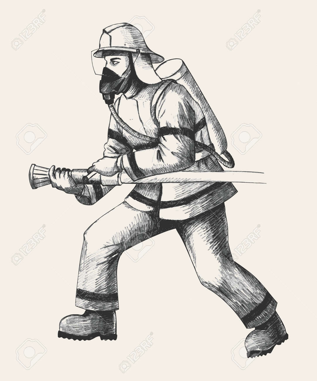 drawing a fireman