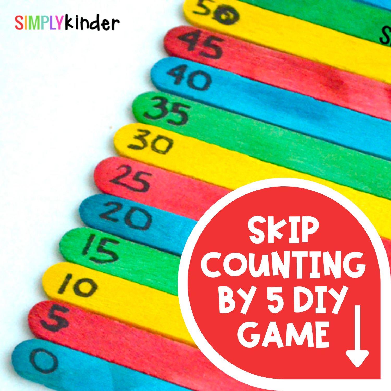 Skip Counting By 5 DIY Game Simply Kinder