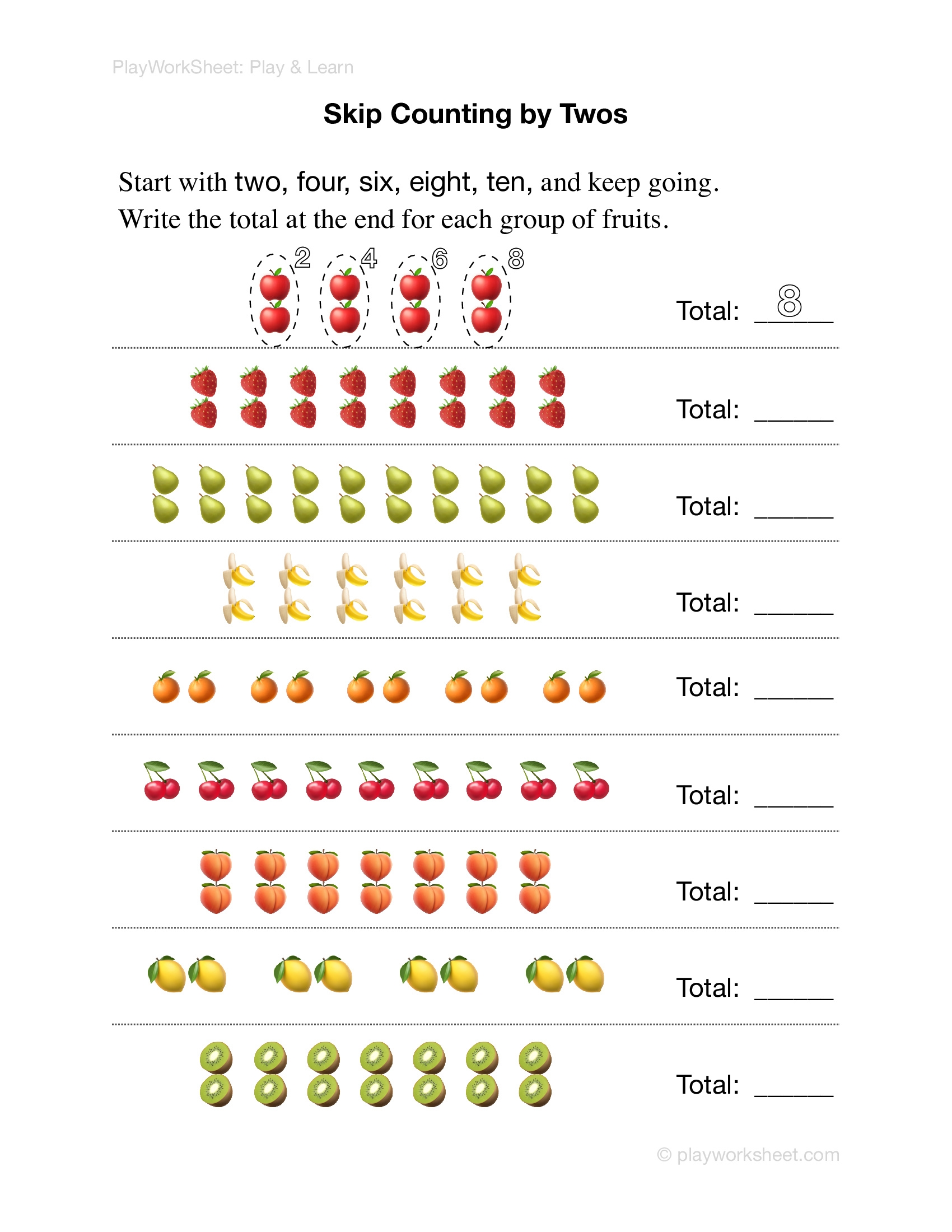 Skip Counting By Twos Free Printables For Kids