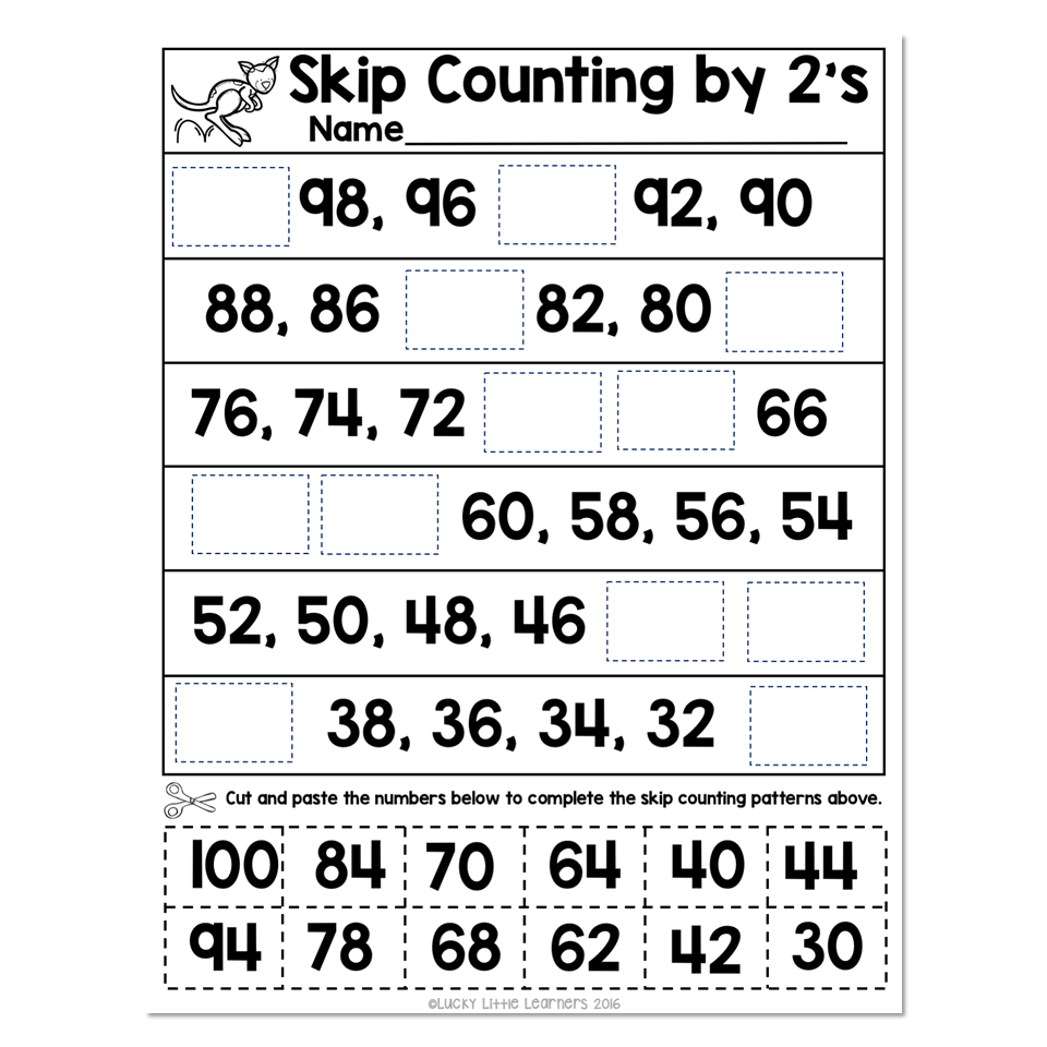 Skip Counting Number Line Worksheet 2 Skip Counting By 2 