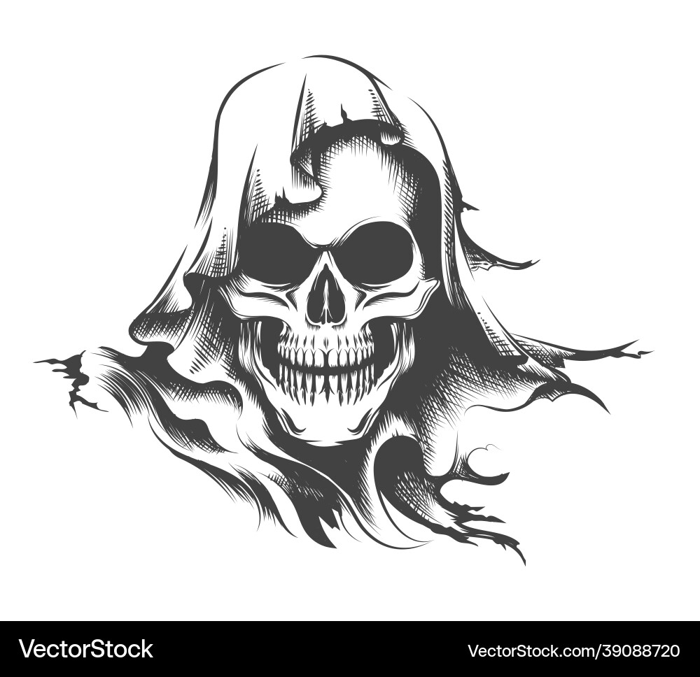 skull drawing tattoo
