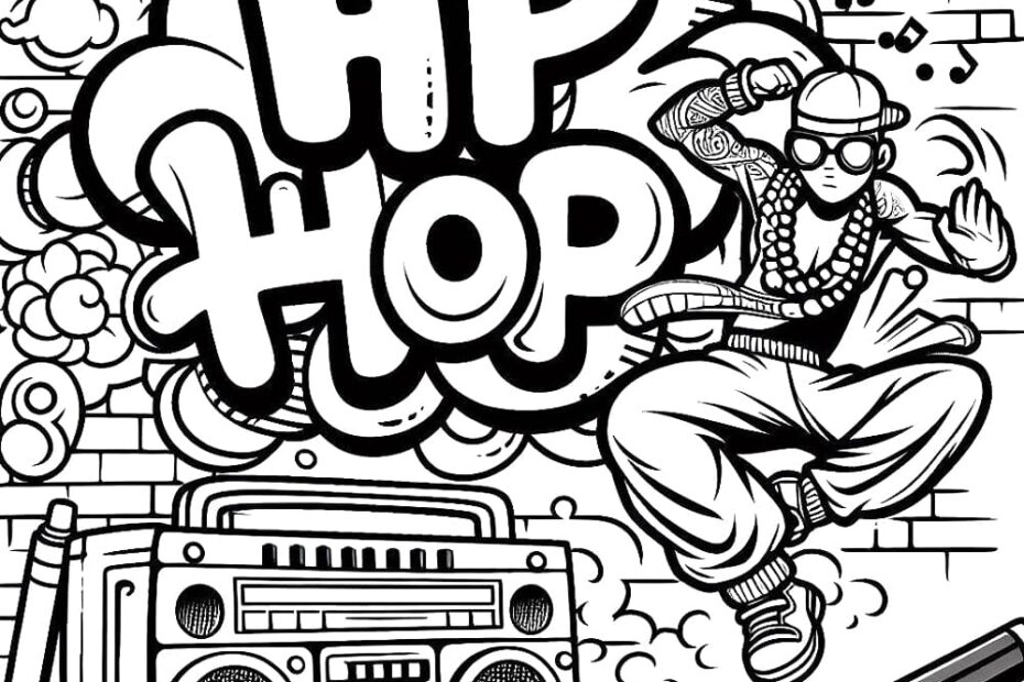 Smiling Hip Hop Dancer Coloring Page Download Print Or Color
