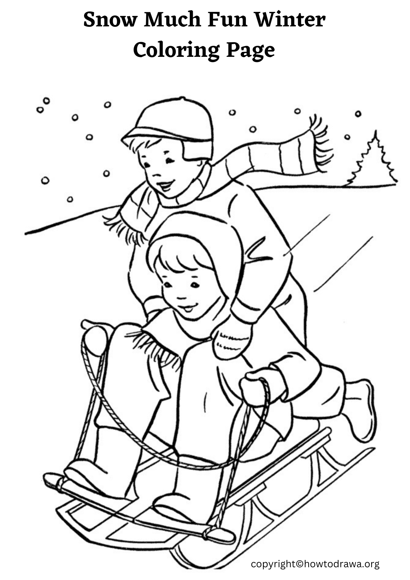 kids winter coloring pages printable