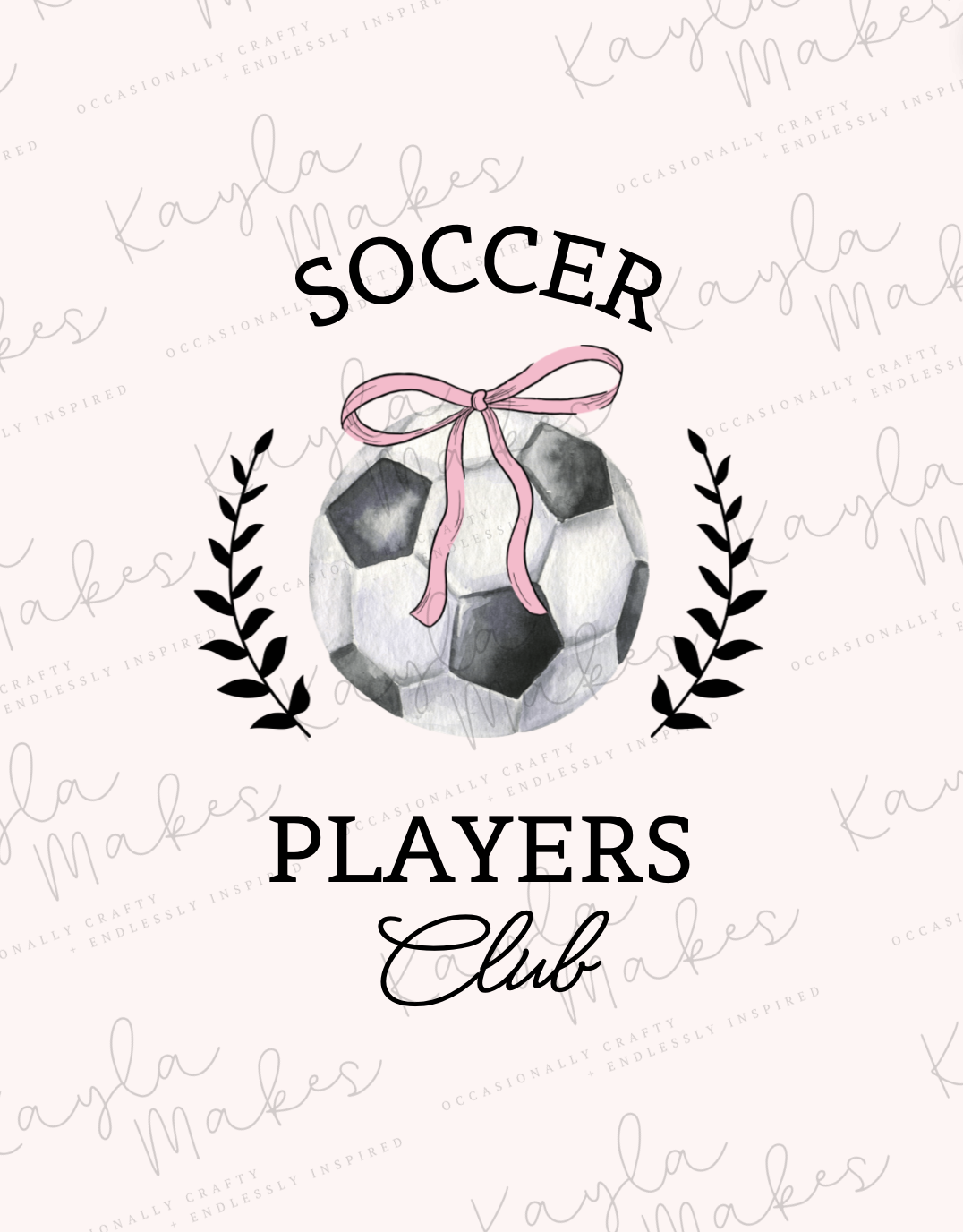 Soccer Players Club Printable Wall Art