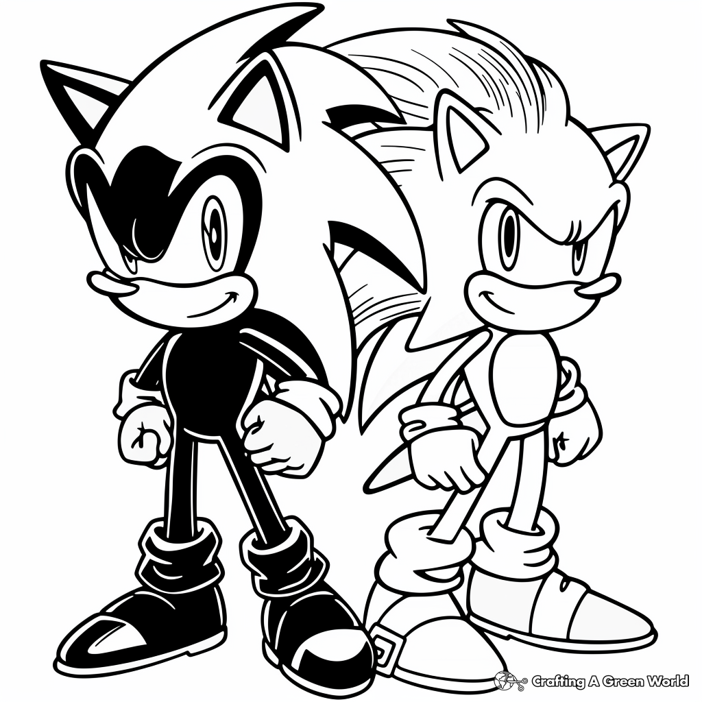 coloring pictures sonic the hedgehog