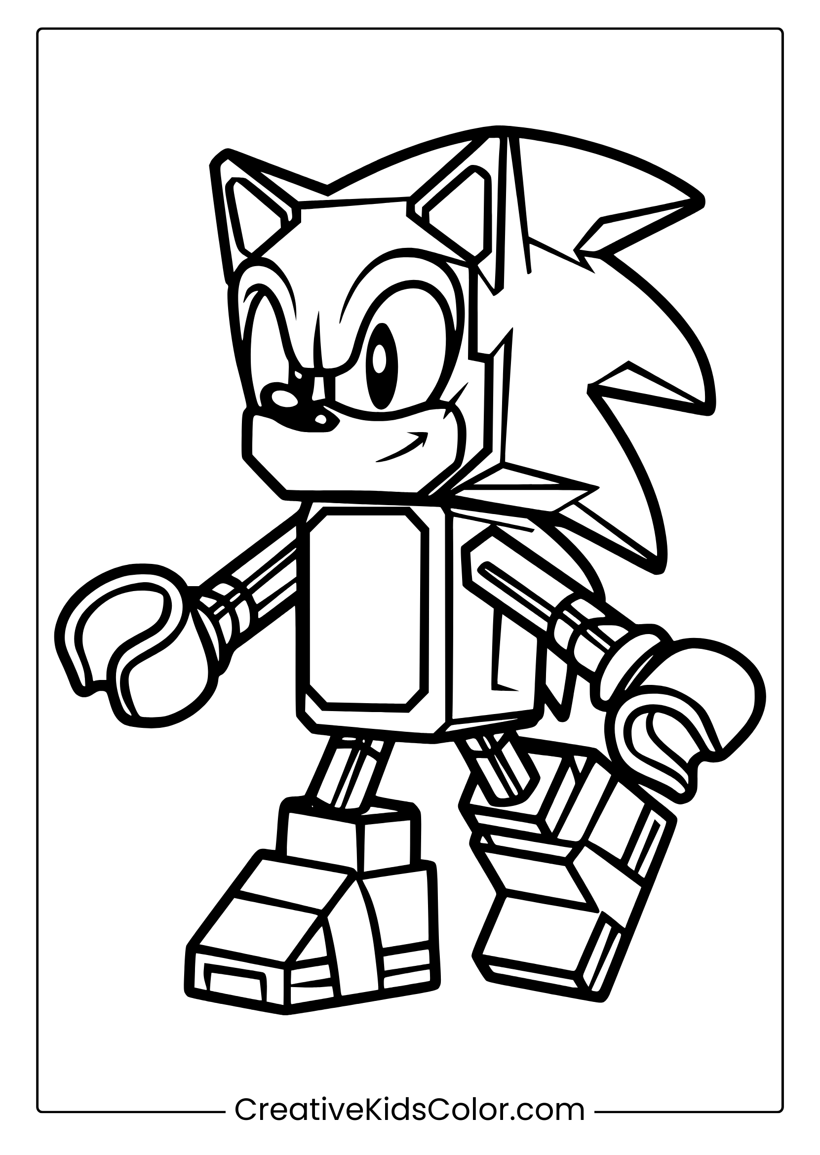 sonic coloring pages free printable