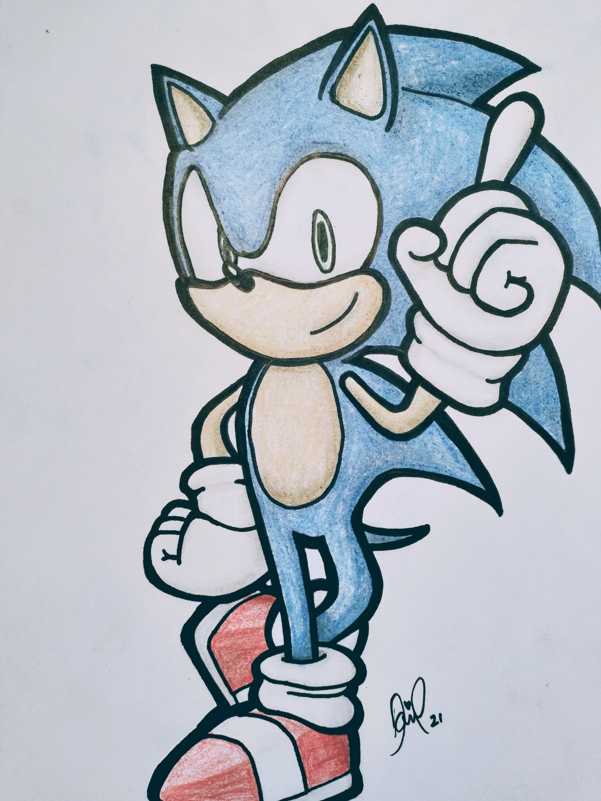 Sonic The Hedgehog Drawing North X South