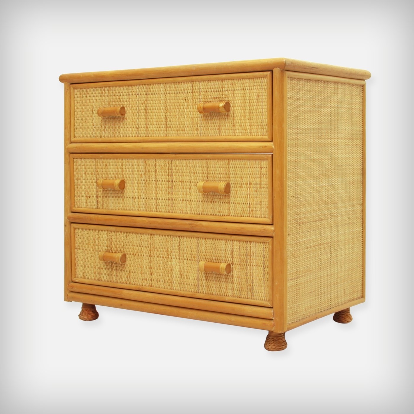 Spanish Rattan U0026 Bamboo Chest Of Drawers 1970s 89659