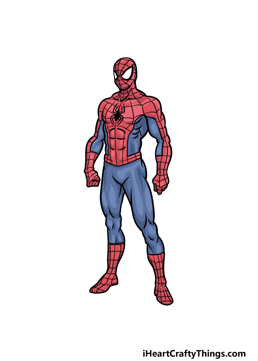 easy to draw spider man
